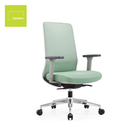 Chaise de bureau pivotante moderne et économique en maille, réglable, de luxe, à dossier moyen, en tissu, ergonomique, avec support lombaire