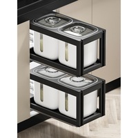 Meuble de rangement indépendant pour riz, en alliage d'aluminium, avec panier coulissant de type tiroir, pour cuisine, conteneur à riz et farine