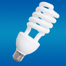 หลอดไฟ CFL ฮาล์ฟสไปรัล รุ่นโลตัส ขั้ว E27 สีขาว 6000K 6000 ชั่วโมง 80lm/W CRI 80 AC 220V รับประกัน 2 ปี พลาสติก OEM 2000 ลูเมนส์ พร้อมสวิตช์ - Product Image 3