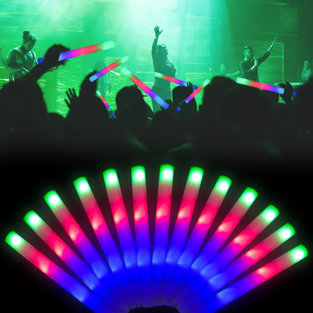 Hot Selling Products Colorful Flashing Light Multi-color 40*4 and 48*4 LED Foam Sticks