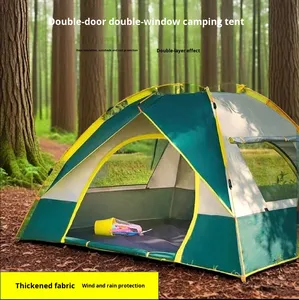 <span class=keywords><strong>Tenda</strong></span> da <span class=keywords><strong>campeggio</strong></span> portatile pieghevole a doppio strato <span class=keywords><strong>in</strong></span> poliestere con <span class=keywords><strong>attrezzatura</strong></span> da spiaggia impermeabile da 2000-3000mm <span class=keywords><strong>per</strong></span> uso interno/esterno - Product Image 2