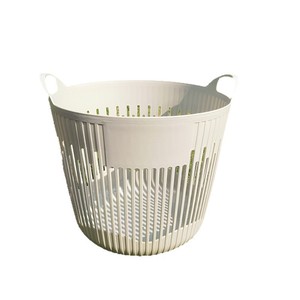 Panier de rangement en plastique de 28 cm de diamètre avec poignées pour un rangement bien organisé - Product Image 5