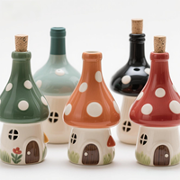 Poids-papier en céramique personnalisé en forme de maison de champignon féerique 3D - Services OEM/ODM avec base lestée