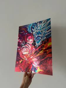 1000 Design Demon Killer Animation 3D Carte en plastique lenticulaire <span class=keywords><strong>Nezuko</strong></span>/Tanjirou/Zenitsu Wall Art Graduation 3D Flip Gradient - Product Image 2