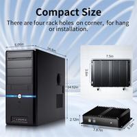 Gran Oferta personalizada Intel Core I3 I5 I7 5500U Mini PC Industrial 2 COM procesador sin ventilador OPS 12V WIFI conectividad HDD duro nuevo usado