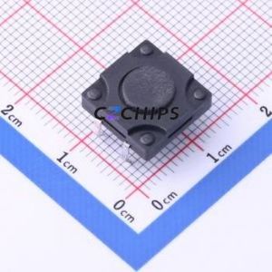 TS-KG10D-BB43F Tactile Switch Through hole Component THT,12x12mm Switch Single Pole Single Throw Round Button 2.5N Through Hole - Product Image 1