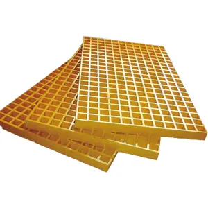 25 x 38 X 38 mm Plastic molded cover plate road drainage ditch molded floor drain grate fiberglass grating for ditch cover
