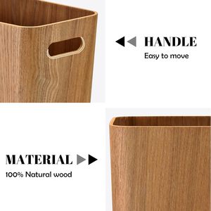 Bote de basura de madera abierto de 2,5 galones para <span class=keywords><strong>el</strong></span> hogar, elegante diseño de madera Natural, ligero y resistente para <span class=keywords><strong>el</strong></span> hogar/oficina/Cocina - Product Image 5