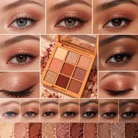 Palette de fards à paupières 9 couleurs 2026 CosmeHigh, finition mate, scintillante et pailletée, multi-finitions, légère, maquillage, marque privée OEM ODM