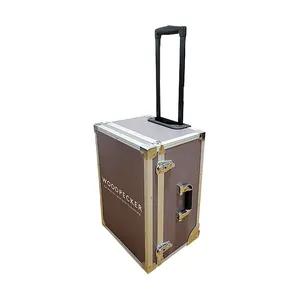 Portable large flight case aluminum trolley with wheel