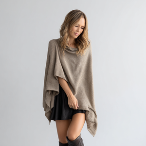 <span class=keywords><strong>Poncho</strong></span> <span class=keywords><strong>en</strong></span> laine pour <span class=keywords><strong>femme</strong></span>, mélange de laine d'<span class=keywords><strong>alpaga</strong></span>, coupe ample, cape <span class=keywords><strong>en</strong></span> tricot - Product Image 2