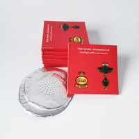 Vente en gros de papier d'aluminium jetable pour narguilé, 100 pièces, accessoires pour narguilé, feuille d'aluminium pour shisha