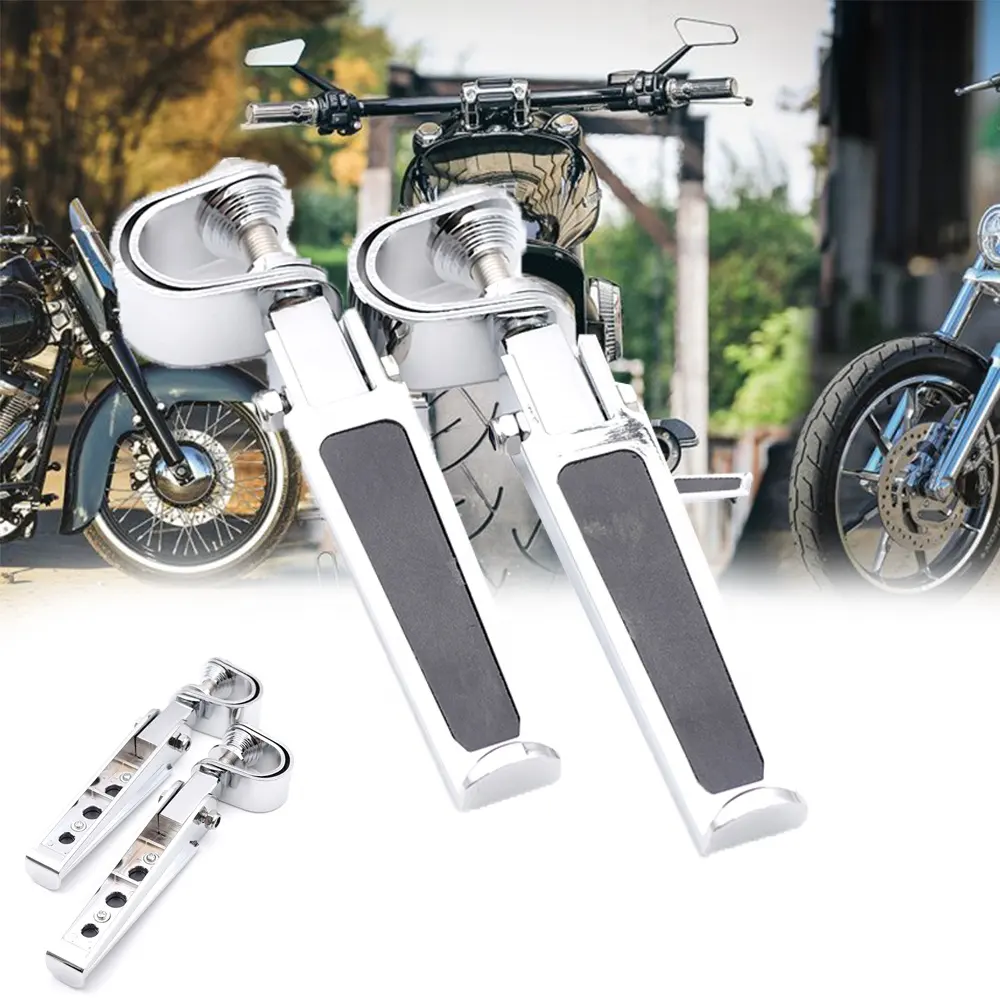 REALZION motosiklet parçaları toptan alüminyum Footpeg ayak mandal ön arka Footrest pedalı Harley Chopper Bobber özel