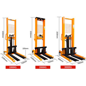 Empilhadeira manual 2ton Elevadores de paletes Elevação 1.6m Empilhador automático manual hidráulico padrão com garfos ajustáveis - Product Image 4