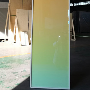 Large <strong>square</strong> and Circular Colorful Glass <strong>Frame</strong> Mirror - Product Image 5