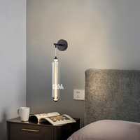 Promotion Applique Murale en Verre pour Couloir, Lampe Murale LED Nordique Moderne, Abat-jour Fumé/Ambre Minimaliste, Cadre en Fer, pour la Maison