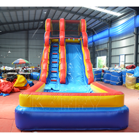 Toboggan aquatique gonflable pour adultes avec piscine, utilisation scolaire, château gonflable intérieur/extérieur, grande capacité, plus de 500 kg