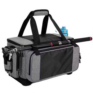 Sac de pêche imperméable personnalisé avec bandage de rangement pour canne, robuste, pour sacs de matériel de pêche en plein air, fabriqué en usine BSCI - Product Image 1