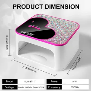 Lampe à LED UV 3D pour ongles en forme de cœur, 45 LED, pour séchage rapide du gel, photothérapie, équipement de manucure pour salon - Product Image 6