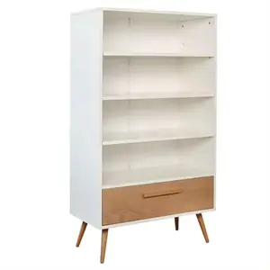 Rak buku furnitur ruang tamu desain baru rak buku penyimpanan besar MDF kayu harga bagus