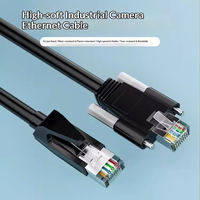 Kabel Ethernet Gigabit Cat6 Fleksibel Tinggi untuk Kamera Industri, Kabel Rantai Tarik Berpelindung Ganda dengan Sekrup Pengunci, Harga Pabrik