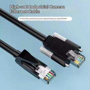 Кабель для промышленных камер Gigabit Ethernet <span class=keywords><strong>Cat6</strong></span>, высокогибкий, двойное экранирование, для буксируемых цепей, с фиксирующим винтом, распродажа от производителя - Product Image 2