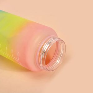 Botella de Agua Motivacional 3 en 1, Estilo 2023, 2000ml/900ml/500ml, Color Degradado, Plástico Libre de BPA, Apta para Camping - Product Image 3