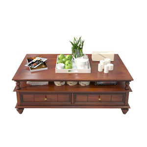 طاولة قهوة خشبية فاخرة على الطراز الأمريكي من روي فو شيانغ لغرفة المعيشة والمكتب المنزلي والفنادق P452 - Product Image 1