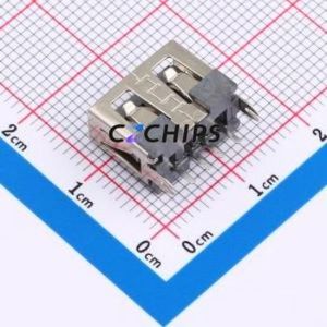 XUDF-012-0107 <b>USB</b> Connector Through hole Component (THT) Connector Type-<b>A</b> <b>USB</b> <b>2.0</b> Female Through Hole - Product Image 2
