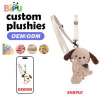 Sacs en peluche personnalisés en usine : Sac à dos en peluche renard rembourré de coton PP, sacs en peluche doux de dessin animé, faible MOQ, fabrication OEM, créez votre propre design