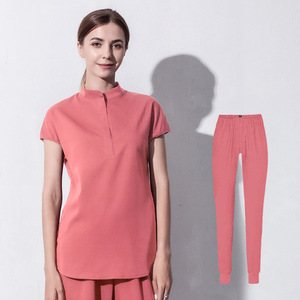 42024LW Grosir Seragam Medis Wanita Bahan Rayon Tenun Kustom, Set Atasan dan Celana Scrub Perawat untuk Rumah Sakit - Product Image 4