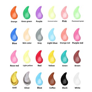 Peinture <span class=keywords><strong>acrylique</strong></span> à base d'eau 30 ml, 24 couleurs, pour cuir et panneaux décoratifs, convient à la peinture par les enfants et les adultes, fournitures artistiques - Product Image 4