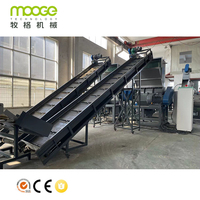 Machine de recyclage automatique de flocons de bouteilles en plastique PET de qualité alimentaire à haute productivité, ouvre-bales, séparateur d'étiquettes, machine de déshydratation