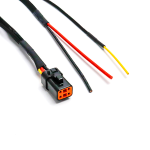 Harnais de câblage automobile personnalisé DT 4 broches avec gaine tressée en nylon, câble automobile, faisceau de câblage pour véhicule sur mesure - Product Image 3