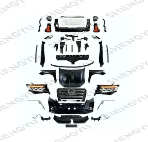 fahrzeug front-/heckstoßstange mit kühlergrill scheinwerfer rückleuchten für prado 11-17 ändern auf 22 polizeistyl