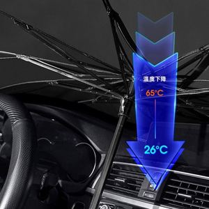 Pare-soleil réfléchissant au laser pour pare-brise de voiture - Isolation thermique estivale, protection UV, accessoires de couverture de fenêtre avant de voiture pliables - Product Image 4