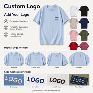 Camiseta Clásica de Cuello Redondo para Hombre, 100% Algodón, con Logotipo Personalizado, Transpirable, Suave, Lisa, Varios Colores, Azul Noche, Venta al Por Mayor - Product Image 2