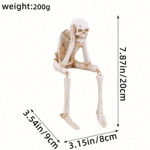 Figura de Esqueleto Realista en Oferta, No Ve, No Sabe, No Oye, Decoración de Halloween, Colección de Terror de Poliresina, Regalo, EE. UU. - Product Image 4