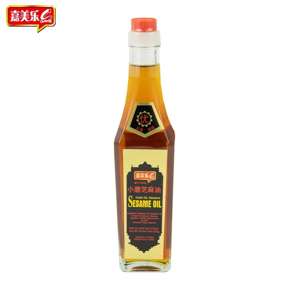 Bán buôn giá 270ml thực phẩm đóng chai Nấu Ăn Đậu Nành thực vật dầu mè thương hiệu tự nhiên ủ hữu cơ số lượng lớn dầu hạt mè