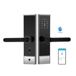 Emergency Charging Interface Wifi Door Lock Tuya Remote Door Lock Import Fingerprint Sensor