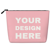 Pochette de maquillage personnalisée polyvalente en gros avec impression de logo, photo et texte, trousse de toilette de voyage pour femmes