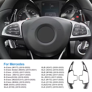 Paleta de cambio de volante SYPES para <span class=keywords><strong>Mercedes</strong></span> Benz a B C <span class=keywords><strong>E</strong></span> GLE Class W176 W205 W246 C117 W218 Extended Carbon ABS Aluminium OEM - Product Image 2