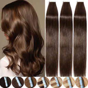 Di alta qualità 100% <span class=keywords><strong>capelli</strong></span> umani doppio disegnato nastro invisibile senza soluzione di continuità <span class=keywords><strong>capelli</strong></span> umani nastro russo - Product Image 3