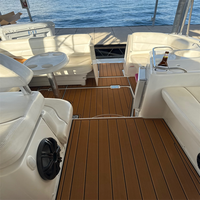 Plateforme de bain et tapis de cockpit pour bateau 2000 Larson Cabrio 330, en mousse EVA imitation teck, style SeaDek MarineMat, auto-adhésif