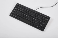 Clavier filaire capacitif mini K1000 chocolat 78 touches, multimédia, léger, portable, pour ordinateur portable, PS/2 externe, sans repose-poignets