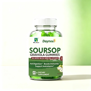 Gummies de Corossol Graviola, Mélange de Vitamines à l'Huile de Nigelle et aux Algues Marines, Soutien Naturel, Complément Alimentaire, Service OEM ODM, Étiquetage Personnalisé - Product Image 1