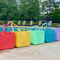 Sac de plage portable en EVA à fermeture ouverte, multi-poches, grande capacité, résistant à l'eau, idéal pour les vacances à la piscine – Nouvelle collection très prisée