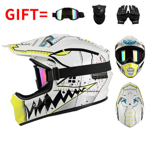 <span class=keywords><strong>Casque</strong></span> de moto tout-terrain certifié DOT en ABS avec logo personnalisé, motif cool, universel quatre saisons - Product Image 3