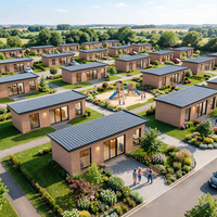Maison préfabriquée : Solution de logement moderne avec construction rapide, faible entretien et conception résistante aux intempéries pour projets de logement familial