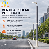 Lampadaire solaire CIGS haute performance, étanche IP65, lampe LED solaire pour l'éclairage routier